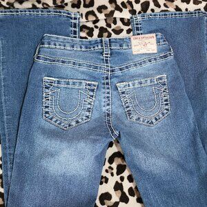True Religion 26 x 32 Becca Mid Rise Bootcut Light Wash Jeans Womens